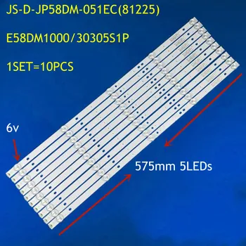 10Set LED Apšvietimo Juostelės CELED58419B7 TVLED584K01E58DM1200 JS-D-JP58DM-051EC(81225) E58DM1000/3030-5S1P 58A1 LED584K01