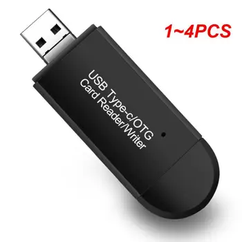 1~4PCS Kortelių Skaitytuvas USB C C Tipo Kortelių Skaitytuvą Už Telefono ragelyje Kompiuteris, USB 2.0 Flash Drive Atminties Smart Cardreader Adapteris