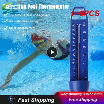 1~5VNT Nešiojamų ABS Plastiko Baseinas Plaukiojantis Termometras Voniai SPA Kubilas Tvenkinių Vandens Temperatūros Matavimo Skaitiklis
