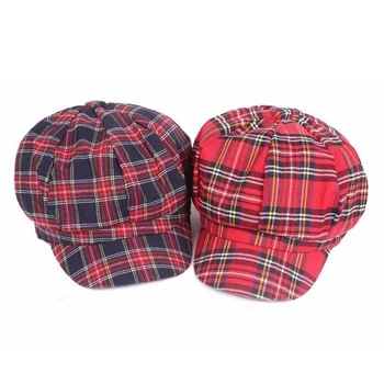 2020 m. Moteris Pledas Beretė Skrybėlę Britų Stiliaus Raudonas ir Juodas Kvadratas Šviesą Newsboy Kepurės Karinės Aštuoniakampis Bžūp Moterų Kepurės Snapeliu