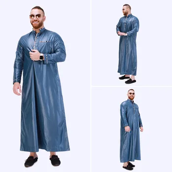 2023 Naujo Stiliaus vyriški Drabužiai Musulmonų Mados Artimųjų Rytų Dubajus Pilietybės Stovėti Apykakle ilgomis Rankovėmis Kišenėje Casua Jubba Thobe