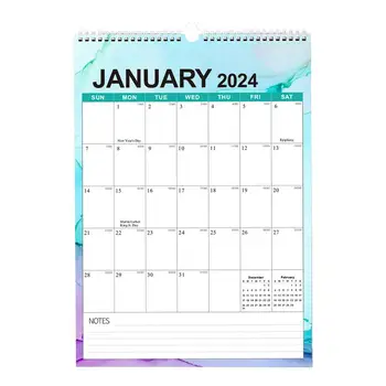 2024 m. Sieninis Kalendorius Sienos Planuotojas, Kalendorius sausio 2024 Iki birželio 2025 Hangable Namų, Šeimos Planavimo 30.5 X 43cm Vielos Privalomas Stalas