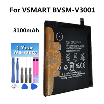 3100mAh BVSM-V3001 Telefono Baterija VSMART BVSM V3001 BVSMV3001 Aukštos Kokybės Pakaitinis Akumuliatorius Bateria Atsargų + Įrankiai