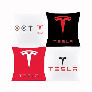 4 Vnt - 45x45cm 18x18Inch - Tesla Pagalvėlė Padengti Sofos Pagalvės užvalkalą Padengti Seat Automobilių Mesti Užvalkalas Už Namų dekoro