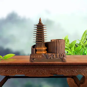 9 Sluoksnių Retro Pagoda Bokštas Statula, Dovanų Puošimas, Pratybos Derliaus Rašiklio Laikiklis