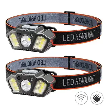 ABS LED Žibintai Nešiojamų Ultralight USB Įkrovimo Žvejybos Šviesos Vandeniui priekinis žibintas Kempingas