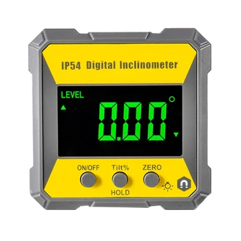Atsparus vandeniui Skaitmeninės Matlankis LCD Ekranas, Elektroninis Skaitmeninis Kampų Finder Matlankis Inclinometer Magnetinis pagrindas IP54 85WC