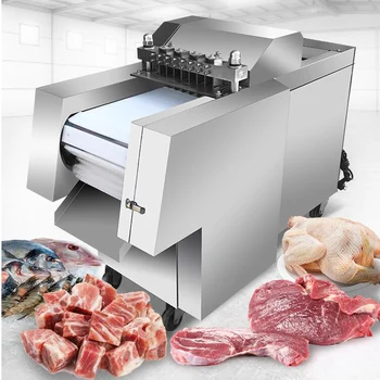 Automatinis Šaldytos Jautienos Mėsos Dicer Avienos Mėsos Kubelių Pjovimo Staklės, Sušaldyti Vištienos Krūtinėlės Dicing Mašina