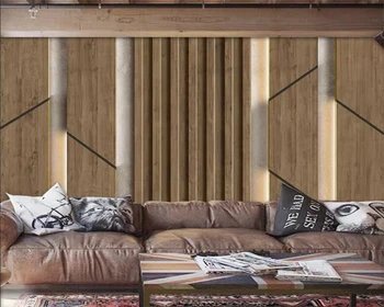 beibehang Individualų medienos grūdų, TV foną, modernus ir atmosferos, minimalistinio sofos apmušalai