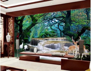 Custom freskos 3d foto tapetai Fantasy miško krioklys nuostabi vieta namų dekoro kambarį 3d sienų freskomis tapetų sienos, 3 d