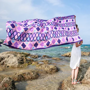 Degiklių Paplūdimio Skara Vasaros Etninės Stiliaus Turizmo Modeliavimas Šilko Skara Saulės Žaliojo Didelis Šalikas Moterų Paplūdimio Spausdinti Apsiaustu Lady P1
