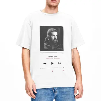 Drake Dievo Planą Marškinėliai Prekės Vyrams, Moterims 100% Medvilnės Juokinga Crewneck Muzikos Albumas Tee Marškinėliai trumpomis Rankovėmis Viršūnes Plius Dydis
