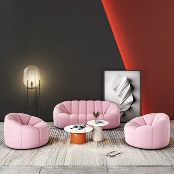 Ergonomiškas Rožinė Sofa Reclinable Modernus Vieno Raundo Sofa Atsipalaiduoti Dizaineris Mobili Per La Casa Nemokamas Pristatymas Gyvenimo Kambario Baldai