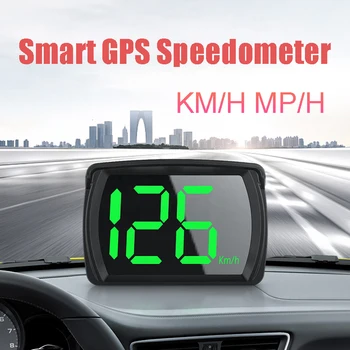 GPS KMH MPH HUD Skaitmeninis Spidometras Automobilių Head Up Display USB Didelis Šriftas Greičio Auto Hud Rodyti Visiems Automobilių Elektronikos Priedai