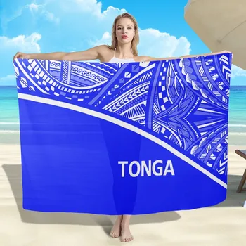 HYCOOL Tonga Salos Logotipas Užsakymą Sarongas Paplūdimio Įvyniojimas Sijonas Polinezijos Genčių Juoda Lava Lava Moterų Havajų Sarongs Lavalava
