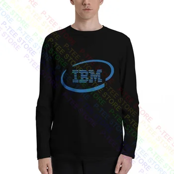 Ibm, International Business Machines Logotipas Long Sleeve T-Shirts, T-marškinėliai Tee Viršuje Kasdien Premium Geriausios Kokybės