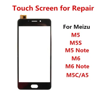 Jutiklinis Ekranas Meizu M5 M5S M6 Pastaba M5C A5 skaitmeninis keitiklis Jutiklis Priekinio Stiklo Skydelis LCD Ekranas Išorinio dangos Remontas, Pakeisti Dalys