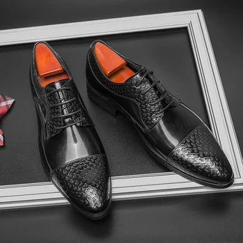 Korėjos versija trina spalva pažymėjo tne vyriški odiniai batai verslo atsitiktinis odiniai batai šalis suknelė oficialų batai