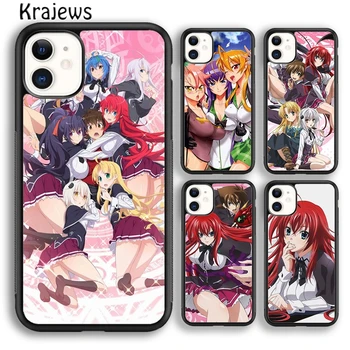 Krajews High school dxd Anime ir Animacinių filmų Telefono Case Cover For iPhone 15 SE2020 14 7 8 plius 11 12 13 pro XR XS max Plius coque Fundas