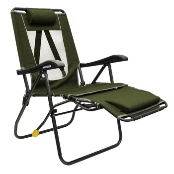 Legz Iki Ponaitis Reguliuojami Veidrodėliai Recliner Stovyklavimo Kėdė, Heathered Loden stovyklavimo kėdė