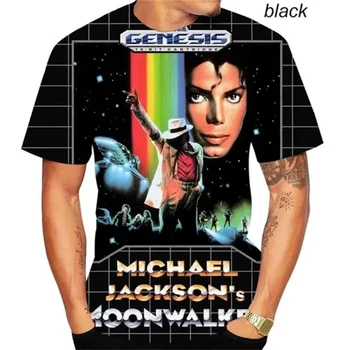 Michael Jackson T Shirt Vyrai Moterys Mados Atsitiktinis 3D Spausdinti marškinėliai Harajuku Stilius Negabaritinių marškinėliai Hip-Hop Streetwear Viršūnės