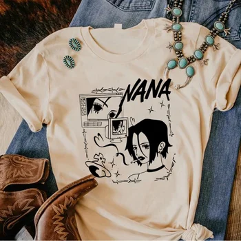 Nana viršuje moterų manga marškinėlius moterų 2000-ųjų drabužiai