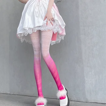 Naujas Triko Moterims Anime Pėdkelnės Mados Modelis Sexy Žvejybos Tinklas Kojinės Harajuku Nailono Kojinės Moterims, Spalvos Triko Moterims