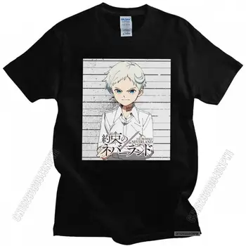Naujovė Vyrų Norman Pažadėjo Neverland Marškinėliai Anime T-Shirt Minkšto Audinio Medvilnės Marškinėlius Classic Japonijoje Manga Tees Viršuje Drabužiai