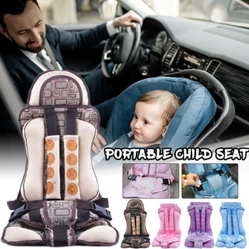 Nešiojamų Automobilio Sėdynės Vaiko Saugos Sėdynės Kilimėlis 4-8year Tirštėti Minkštas Kvėpuojantis Nuimamas Kėdutės Baby Automobilių Sėdynės, Automobilių Reikmenys
