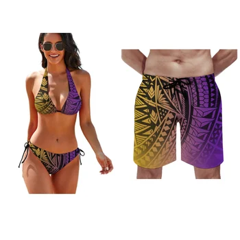 Paplūdimys Bikini Tiktų Pritaikyti Polinezijos Pora maudymosi kostiumėlį vyriški Sportiniai Šortai Paplūdimio Paplūdimys, Push-up maudymosi kostiumėlį Pparty Vasaros