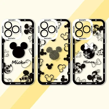 Pelės Disney Logotipą, Mickey Skaidrus telefono dėklas Skirtas iPhone 15 14 13 12 mini pro 11 xs max X XR 6 7 PLIUS Funda de teléfono