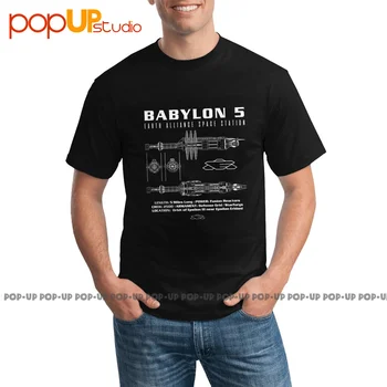 Pop Babylon 5 Kosminės Stoties Schema T-shirt Kasdien Mados Karšto Pardavimo Tee Marškinėliai