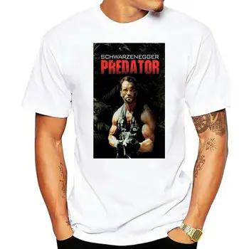 PREDATOR Filmo Plakatas ver. 3 Arnoldas Schwarzeneggeris, T-Marškinėliai (Juodi), S-5XL