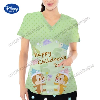 Slaugytoja Vienodą Moterų Viršūnių Moterų 2023 Disney Prabanga T-shirt Kišenėje korėjos Mados Moteris Palaidinė 2023 Marškinėliai Y2k Stiliaus Yk2 Kpop