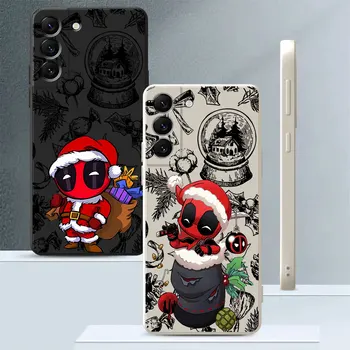 Stebuklas Kalėdų Deadpool Mielas Krepšys Case for Samsung Galaxy S10e S21 S22 Plius S20 FE S10 S23 Ultra 5G Aikštėje Skystis, Minkštas Viršelis
