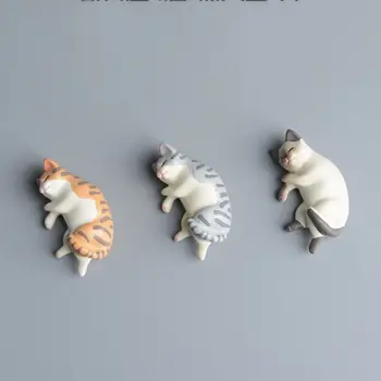 Tingus Kačių Šaldytuvas Magnetas Pranešimą Foto Siena Lipdukas Kūrybos Mielas Miego Kačių Namų Dekoro Priedai