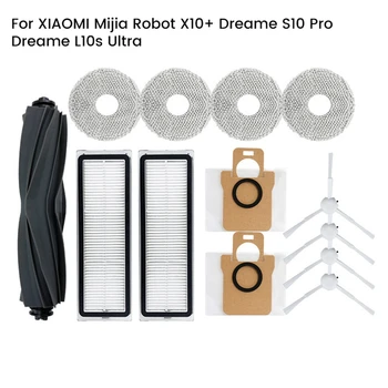 Už XIAOMI Mijia Robotas X10+ / Dreame S10 Pro / Dreame L10S Ultra Dulkių siurbliu Dalys Pagrindinėje Pusėje Šepetys Hepa Filtras Mop