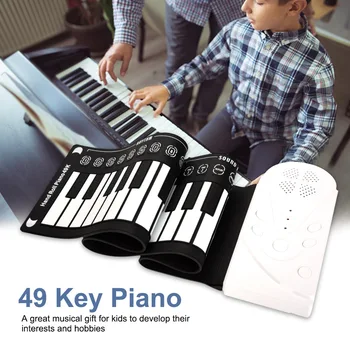 Vaikams Sulankstomas Anksti Mokytis Groti Pianinu Ateina Su Ausinių Uosto Patogu Vaikų Berniukų, Mergaičių Vertus Roll Vertus Piano Roll
