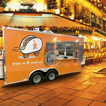 Visiškai Įranga, Mobilieji Maisto Sunkvežimis Naujo Dizaino Greitai Krepo Hot Dog Maisto Krepšelius CE Koncesijos Lauko Mobiliojo Virtuvės Maisto Priekaba