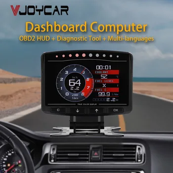 Vjoycar prietaisų Skydelio Automobilio Kompiuterio HUD OBD2 Indikatorius Auto Digital Multi-Language Ekranas Smart Ridos Greitis APS / min Variklio Defektais Signalizacijos