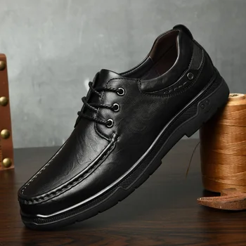 vyrai oxfords, batai natūralios Odos Mados Elegantiškas, Prabangus Klasikinis Vyrų Laisvalaikio Bateliai Lauko Nėrinių vyrų batai Zapatos De Hombre
