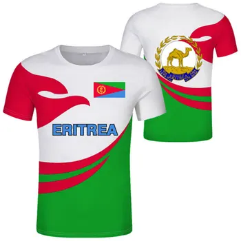 Vyriški T-shirt 3D Atspausdintas Eritrėjos Vėliavos Vasaros trumpomis Rankovėmis T-shirt Jokio Custom Pavadinimas, Numeris, Valstybės Eritrėja Palaidinukė Papildomų L