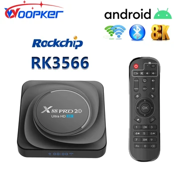 Woopker TV Box X88 PRO RK3356 Quad Core 8K Rezoliucijos 