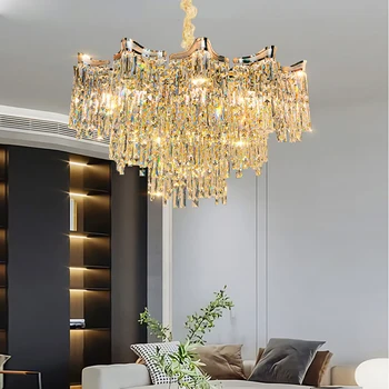 Šiuolaikinės kristalų liustra kambarį lubų šviestuvo LED šviestuvo miegamasis krištolo šviesa virtuvėje, namų dekoro lubų lempos