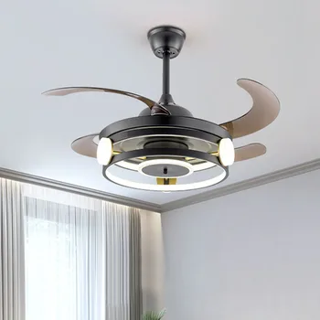 Šiuolaikinės nematomas ventiliatorius lempos, lubų šviestuvai, už kambarį valgomasis lubų ramiai gyventi lubų šviestuvas ventiliatorius integruotas