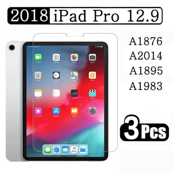 （3 Blokai) Grūdintojo Stiklo Apple iPad Pro 12.9 2018 3 Kartos A1876 A2014 A1895 A1983 Screen Protector Tabletės Plėvelė
